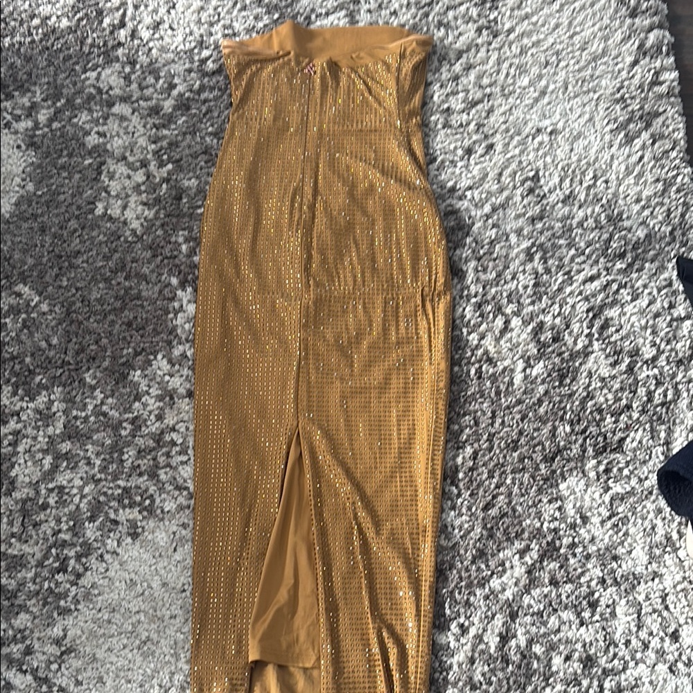 Nookie Gold Sequin Evening Gown